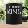 Skijoring King Ski Skiing Winter Sport Quote Skis Coffee Mug Gifts ideas