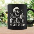 Skull Never Better Skeleton Drinking Coffee Halloween Party Coffee Mug Gifts ideas