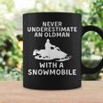 Snowmobile Never Underestimate An Old Man Winter Sports Coffee Mug Gifts ideas