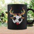 Soccer Ball Reindeer Christmas Pajama X-Mas Lights Sport Coffee Mug Gifts ideas