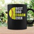 Softball Best Dad Coach Ever Retro Father Softball Coach Dad Coffee Mug Gifts ideas
