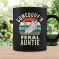 Somebodys Feral Auntie Wild Aunt Retro Cat Wild Family Coffee Mug Gifts ideas