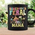 Somebodys Feral Mama Wild Mom Opossum Groovy Mushroom Gifts For Mom Funny Gifts Coffee Mug Gifts ideas