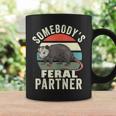 Somebodys Feral Partner Husband Wife Retro Feral Cat Funny Gifts For Husband Coffee Mug Gifts ideas