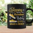 Stepping Into My October Birthday With God's Grace & Mercy Coffee Mug Gifts ideas