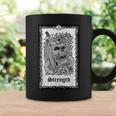Strength Tarot Card Skull Goth Punk Magic Occult Tarot Coffee Mug Gifts ideas