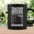 Teacher Assistant Nutritional Fact Teacher Elementary School Coffee Mug Gifts ideas
