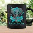 Teal Elephant I Wear Teal For Ovarian Cancer Awareness Coffee Mug Gifts ideas