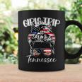 Tennessee Girls Trip 2023 Messy Bun Usa American Flag Coffee Mug Gifts ideas