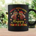Thankful Grateful Blessed Thanksgiving Turkey Girls Coffee Mug Gifts ideas