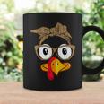 Thanksgiving Turkey Face Leopard Sunglasses Girl Coffee Mug Gifts ideas