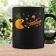 Thanksgiving Pumpkin Eating Turkey Funny Turkey Running Pumpkin Funny Gifts Coffee Mug Gifts ideas