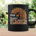 Thanksgiving Thankful Teacher Rainbow Turkey Day Fall Women Coffee Mug Gifts ideas