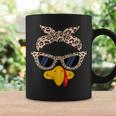 Thanksgiving Turkey Face Leopard Print For Girls Coffee Mug Gifts ideas