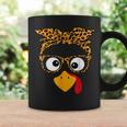 Thanksgiving Turkey Face Leopard Print Glasses Autumn Fall Coffee Mug Gifts ideas