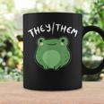 They Them Pronouns Frog Cute Nonbinary Queer Aesthetic Coffee Mug Gifts ideas