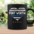 Thin Blue Line Heart Fort Worth Police Officer Texas Cops Tx Coffee Mug Gifts ideas