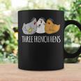 Three French Hens Cute Christmas Song Coffee Mug Gifts ideas