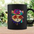 Tie Dye Cat Hippy Cat Peace Sign Cat Lover Coffee Mug Gifts ideas