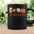 Tis The Season Pumpkin Leaf Latte Fall Volleyball Coffee Mug Gifts ideas