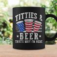 Titties & Beer Thats Why Im Here Red White And Blue Shots Coffee Mug Gifts ideas