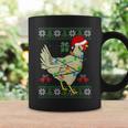 Ugly Christmas Chicken Sweater Santa Hat Lights Coffee Mug Gifts ideas