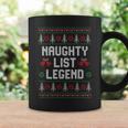 Ugly Christmas Sweater Naughty List Legend Coffee Mug Gifts ideas