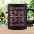 Ugly Skeleton Christmas Sweater Horror Themed Christmas Ugly Coffee Mug Gifts ideas