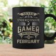 Never Underestimate A Gamer Who Was Born In February Coffee Mug Gifts ideas