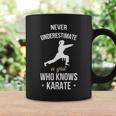 Never Underestimate A Girl Who Knows Karate Martial Arts Coffee Mug Gifts ideas