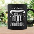Never Underestimate A Girl With A Microphone Singer Coffee Mug Gifts ideas