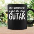 Never Underestimate A Girl Who Plays Guitar Player Coffee Mug Gifts ideas