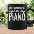 Never Underestimate A Girl Who Plays Piano Player Coffee Mug Gifts ideas