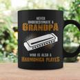 Never Underestimate Grandpa Who Is Also A Harmonica Player Coffee Mug Gifts ideas