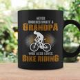 Never Underestimate Grandpa Who Is Also Loves Bike Riding Coffee Mug Gifts ideas