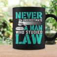 Never Underestimate A Man Who Studied Law Lawyer Coffee Mug Gifts ideas