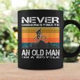 Never Underestimate An Old Man On A Bicycle Cycling Vintage Coffee Mug Gifts ideas