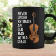 Never Underestimate An Old Man With A Cello For Men Coffee Mug Gifts ideas