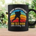 Never Underestimate An Old Man With A Hockey Stick Sports Coffee Mug Gifts ideas