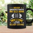 Never Underestimate Old Man Love Scuba Diving Coffee Mug Gifts ideas