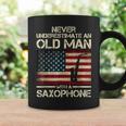 Never Underestimate An Old Man With A Saxophone Grandpa Coffee Mug Gifts ideas