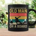 Never Underestimate An Old Man On A Snowboard Vintage Coffee Mug Gifts ideas