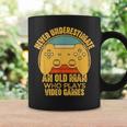 Never Underestimate An Old Man Video Games Gaming Coffee Mug Gifts ideas