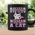 Never Underestimate An Old Woman Who Has A Cat Coffee Mug Gifts ideas