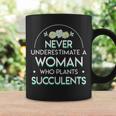 Never Underestimate A Woman Who Plant Succulent Woman Coffee Mug Gifts ideas