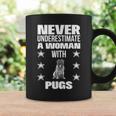 Never Underestimate A Woman With Pugs Coffee Mug Gifts ideas