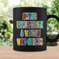Never Underestimate A Woman Who Quilts Patchwork Letters Coffee Mug Gifts ideas