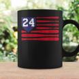 Vintage Baseball Fastpitch Softball 24 Jersey Number Coffee Mug Gifts ideas