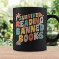 Vintage Book Lover I Survived Reading Banned Books Coffee Mug Gifts ideas