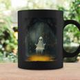 Vintage Floral Ghost On The Swing In Forest Halloween Gothic Coffee Mug Gifts ideas